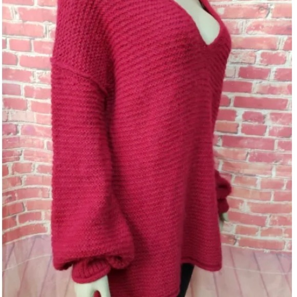 Free People All Mine Raspberry Sweater - Picture 10 of 13